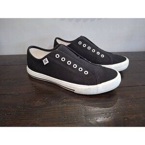 NWOB Hurley Womens Chloe Black Canvas Slip-on Low Top Sneakers/Sz. 7.5M